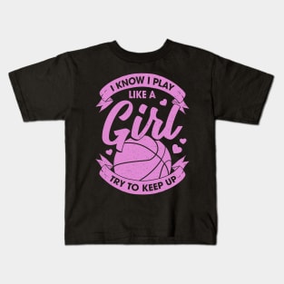 Funny Basketball Girl Gift Kids T-Shirt